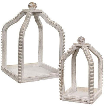 2/Set, Shabby Chic Beaded Lanterns - The Fox Decor